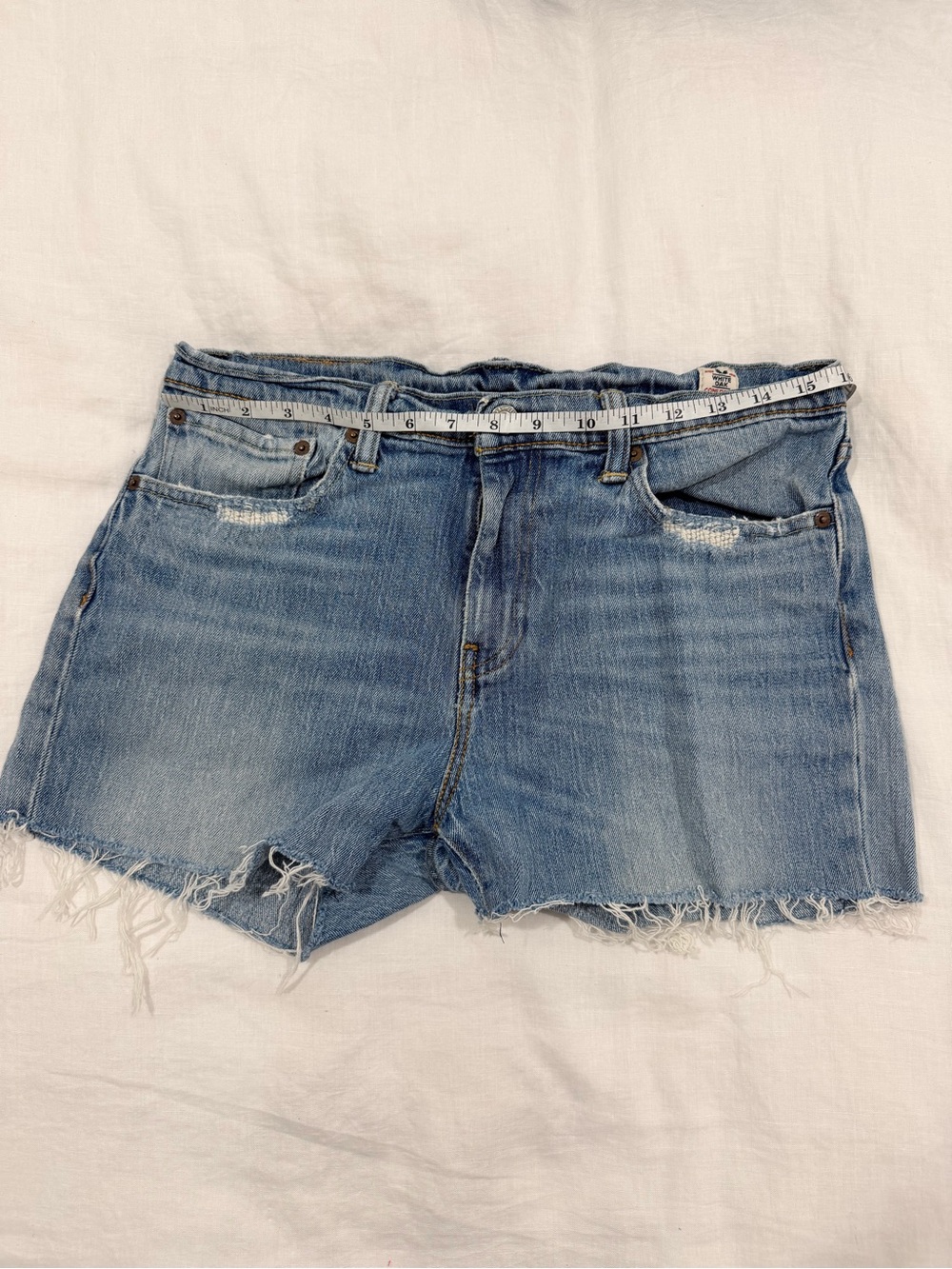 Levi's Light Blue Distressed Denim Cutoff Shorts